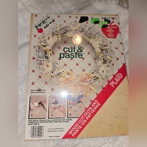 Vintage NOS NIP Plaid Cut & Paste Apple Bits Warm Hearted Teddies Craft Kit